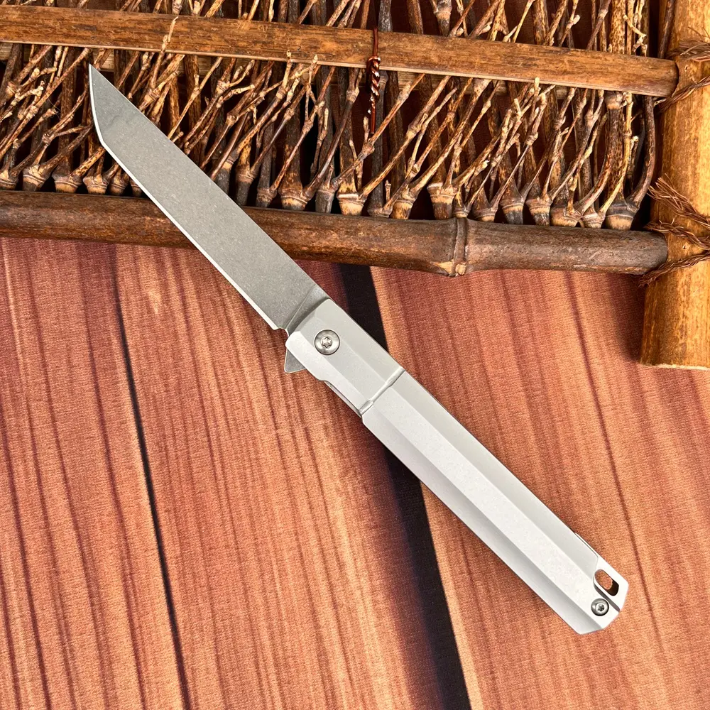 [Sandvik] 14c27n flat blade household fruit and vegetable knife, made of all steel, used for daily unpacking and cutting of fruits, and commonly used for BBQ meat cutting with EDC
