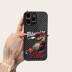 MilwauKee Phone Case for iPhone 16, 15, 14, 13, 12, 11, X, XS, PRO, PLUS, MAX Cool Glass Carbon Fiber Phone Casee #IPMK1