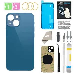 GUPFIX Back Glass Replacement for iPhone 13 with Repir Tools, Big Hole Rear Back Cover Glass Replacement All Carriers with Pre-Installed Adhesive and Repairing Tool Kits