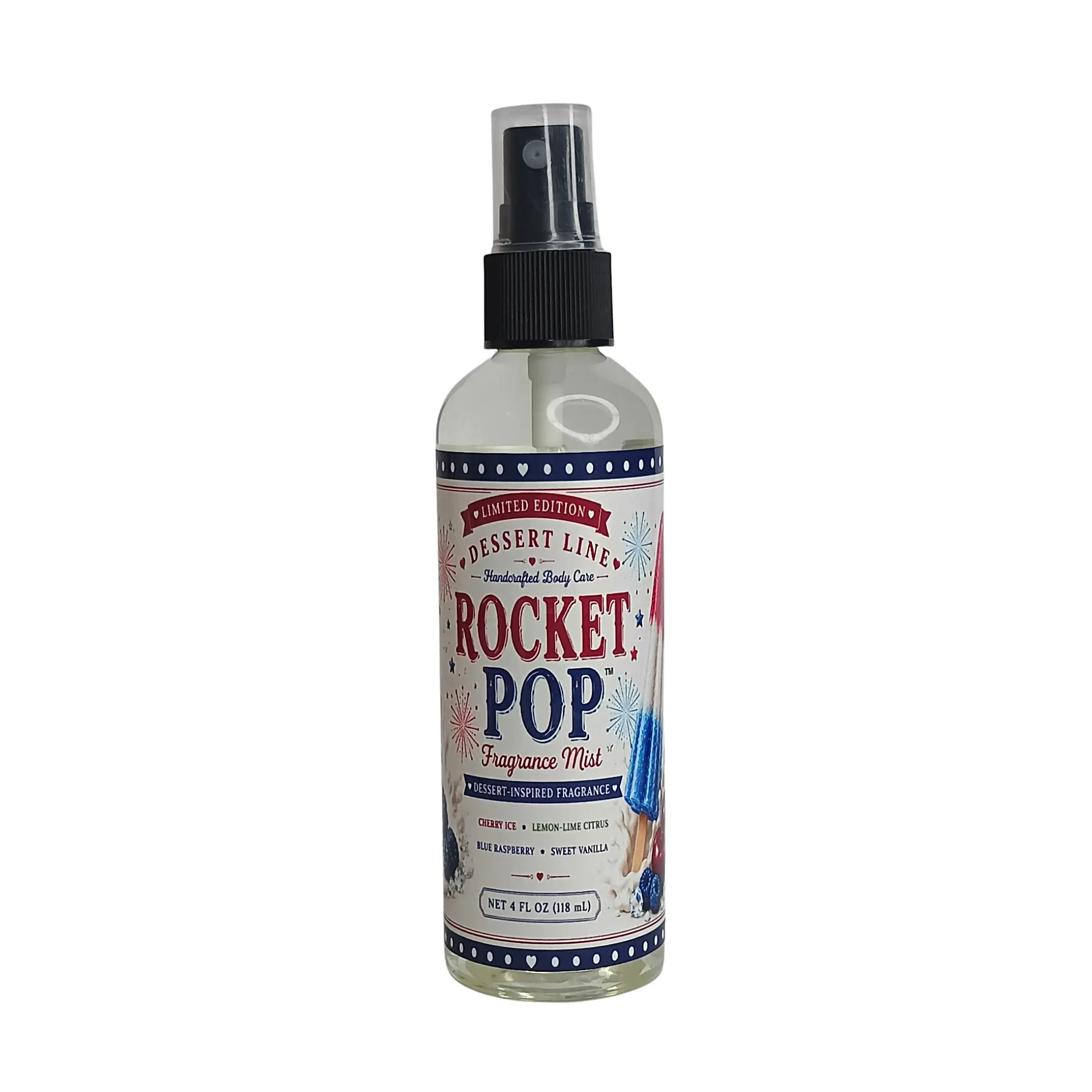 Limited Edition Rocket Pop Scented Body Mist - Blue Raspberry & Vanilla Scents, Beauty & Personal Care Moisturizing Bath Body Spray, Gifts for Adults, Fruity