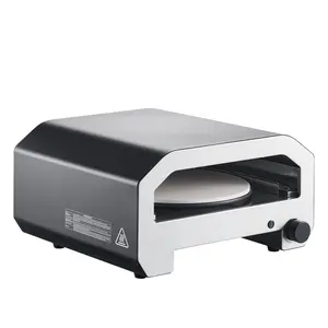 Outdoor Pizza Oven, 16 in Propane Gas Pizza Maker, Portable Pizza-Cooker with Electric Rotation, Thickened Pizza-Stone, Carry Bag, Propane Pizza-Oven for Outside Backyard Patio Camping, Black