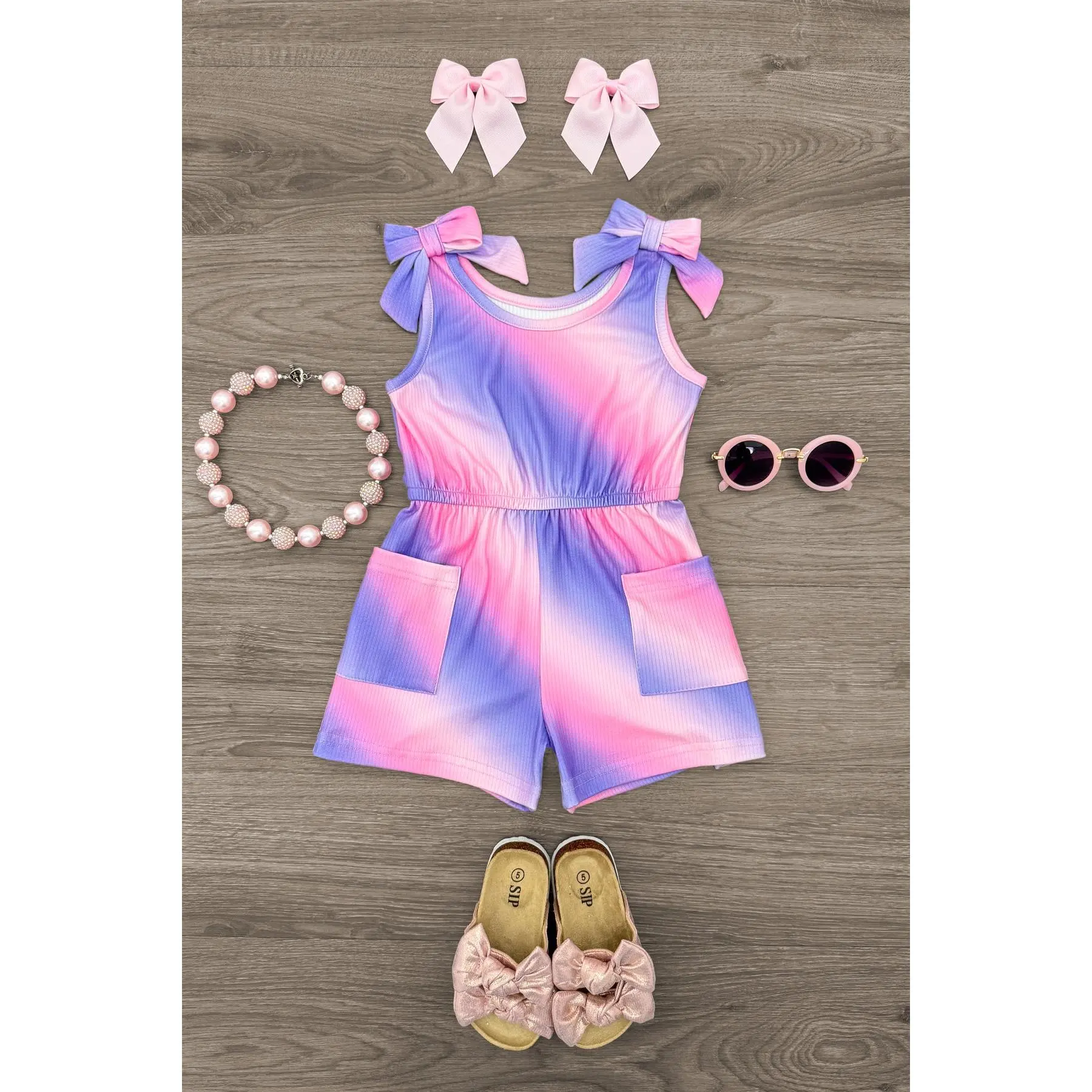 Pink & Purple Tie Dye Romper