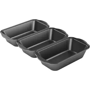3 Pack Nonstick Carbon Steel Baking Bread Pan, Large Loaf Pan, 9 1/2" x 5"DD14HUB STORE