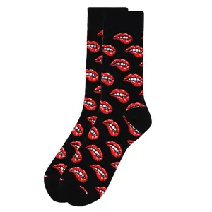 Men's Sexy Lip Bite Novelty Socks
