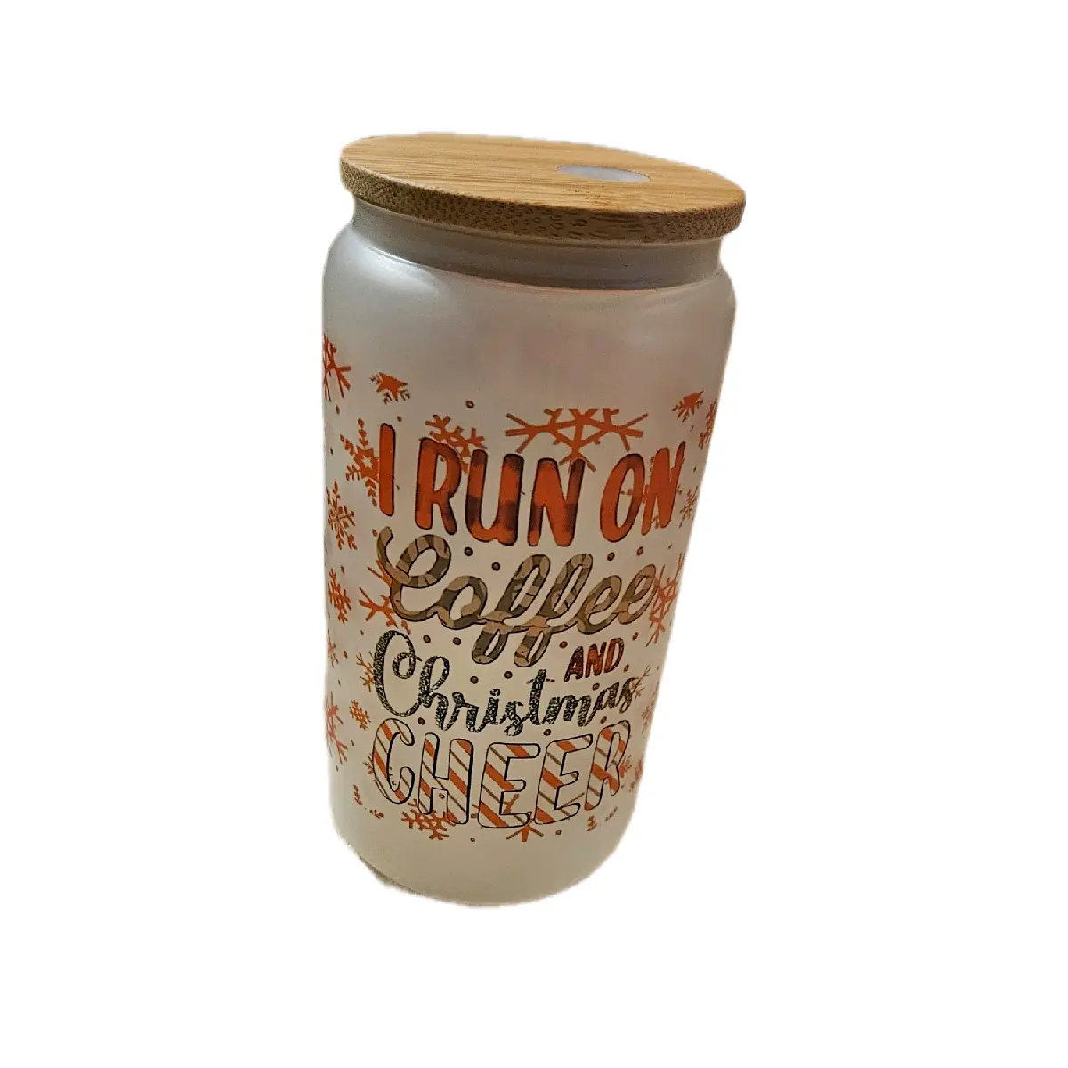 Customized Frosted Changing Color Glass Cup - 16oz - Perfect for Drinks and Bottles - Drinkware