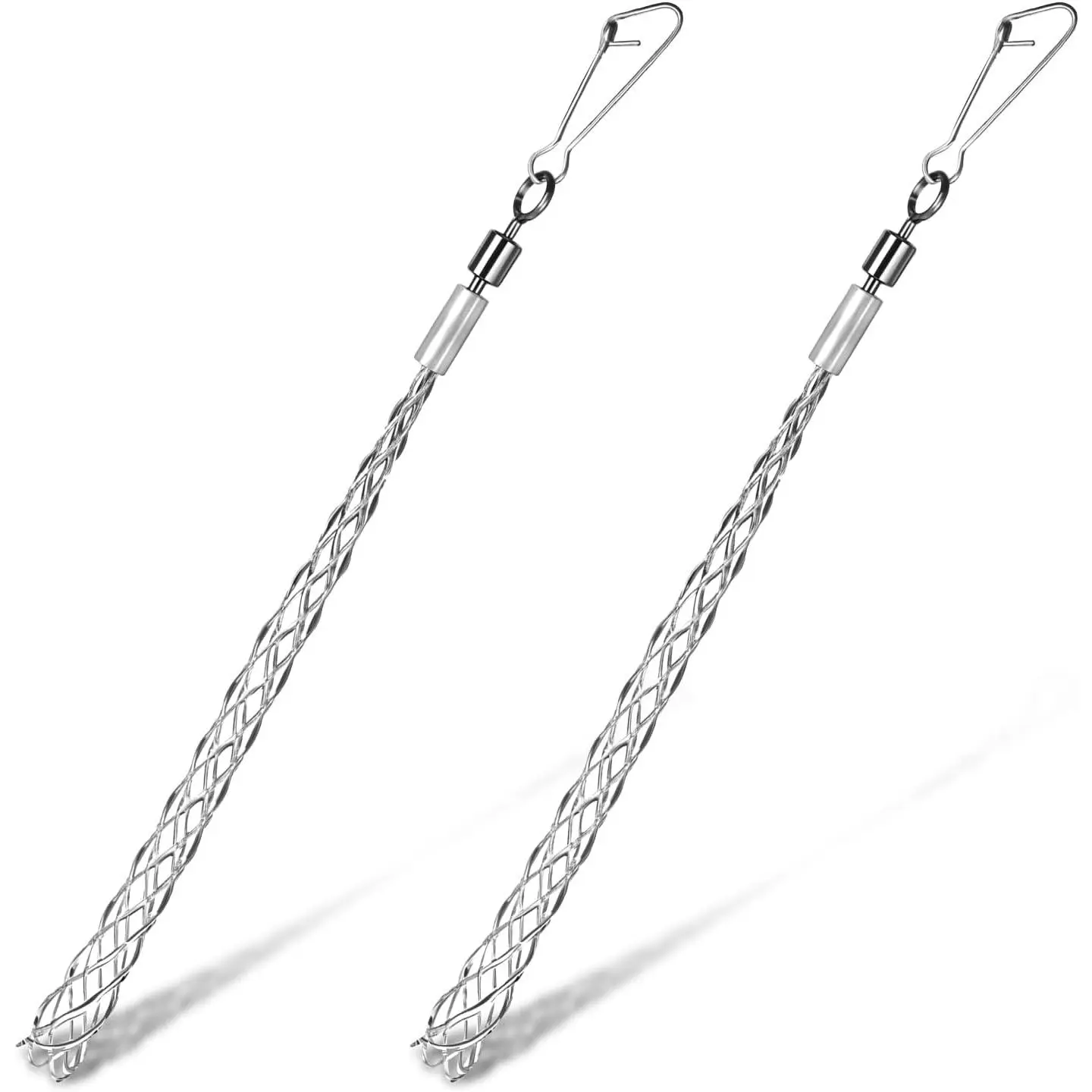 2 Pcs 1/2 in Wire Pulling Grip Mesh Metal Cable Puller Socks Wire Pulling Tools Cable Pulling Grip Sock Cable Sleeve for Electrical Grips Light and Heavy Cables