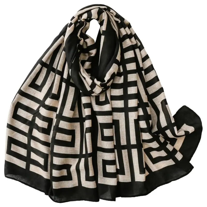 Women's Flexible Boho Sun Protective Scarf - 70x35in Large Lightweight Shawl Wrap, Ideal for Travel, Office, All-Season Wear, Birthday Gifting, Accessories For Women, Wedding, Thanksgiving, Sun Protection, Mother's Day