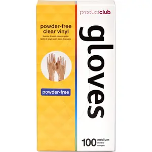 Powder-Free Clear Vinyl Disposable Gloves- X-Large / 100 Count by Product Club