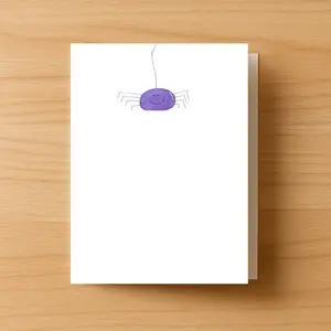 Purple Spider Greeting Card