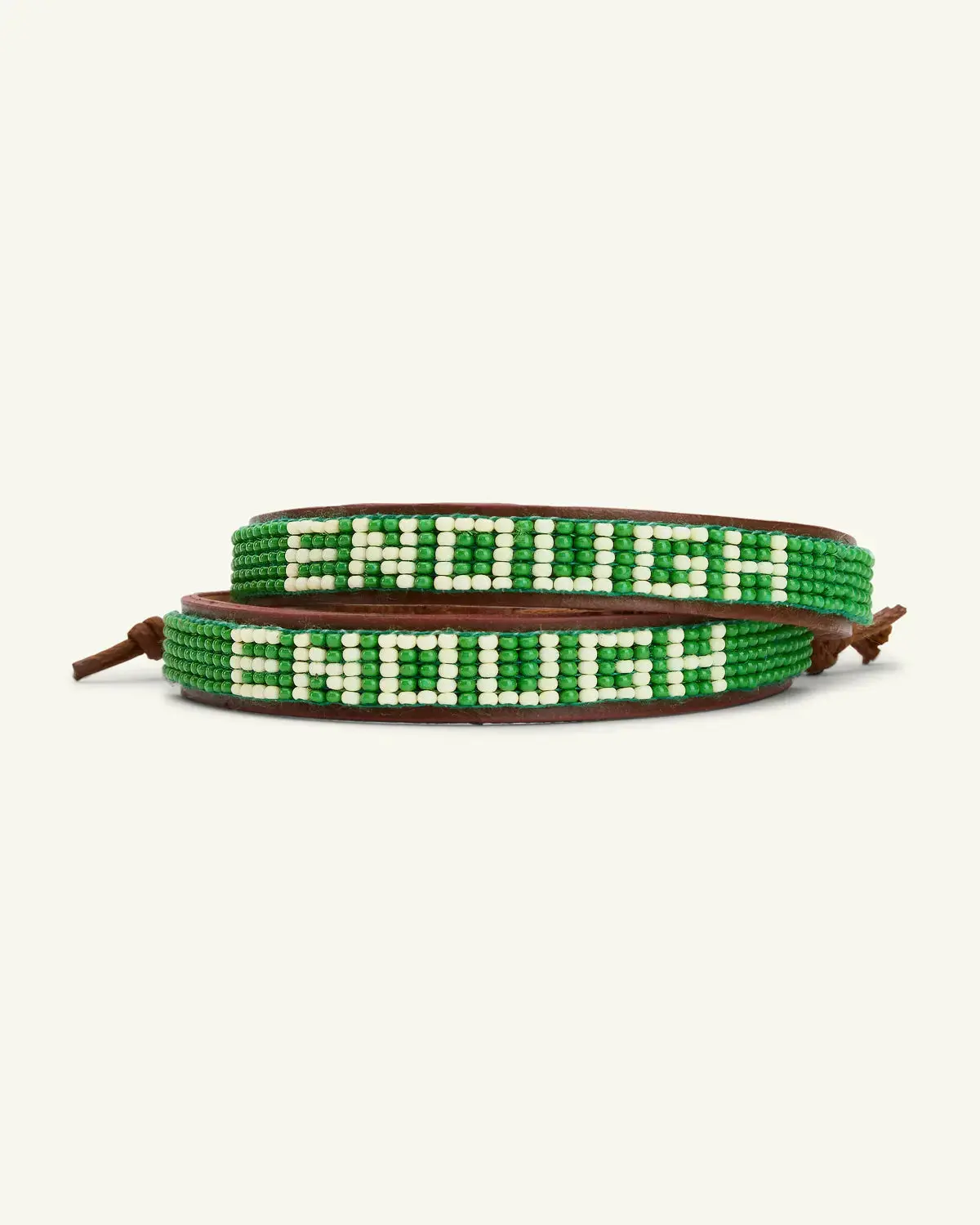 ENOUGH Beaded Leather Bracelet (Adult) | Friendship Bracelet Set