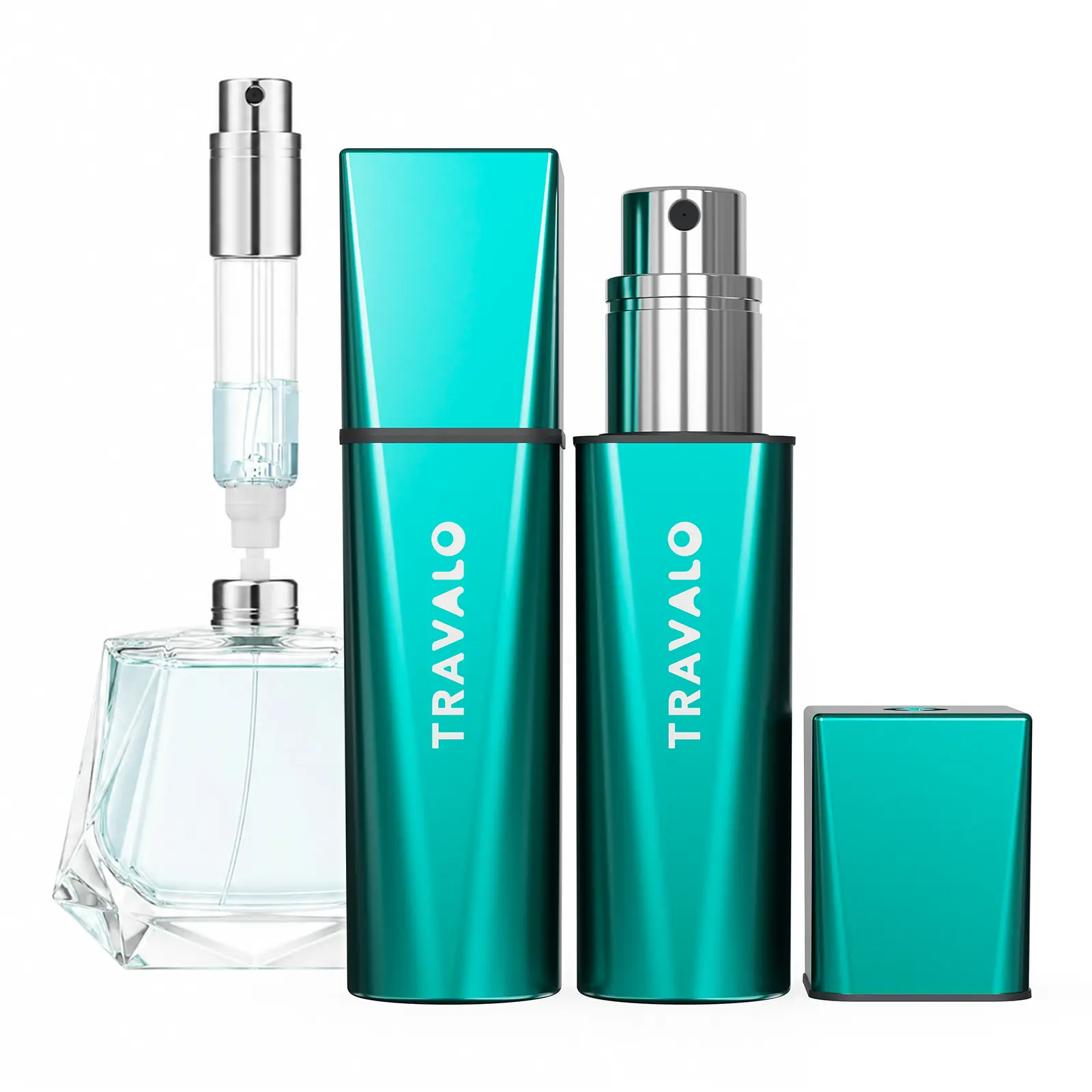 Travalo OBSCURA 5ml Refillable Perfume Atomizer, Leakproof Bottom Fill Travel Spray Bottle for Perfume & Cologne, Portable Fine Mist Fragrance Dispenser, TSA Friendly Purse Size Scent Sprayer for Women Men