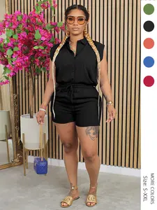 USBoutiqueCHIC Women's Loose Fit Matching Shorts Set | 130GSM Polyester Top & Casual Shorts, Summer Lounge & Street Wear