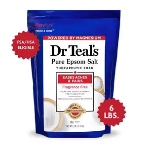 Dr Teal'S Pure Epsom Salt Soak, Therapeutic, Fragrance Free, 6 Lbs PDC Brands