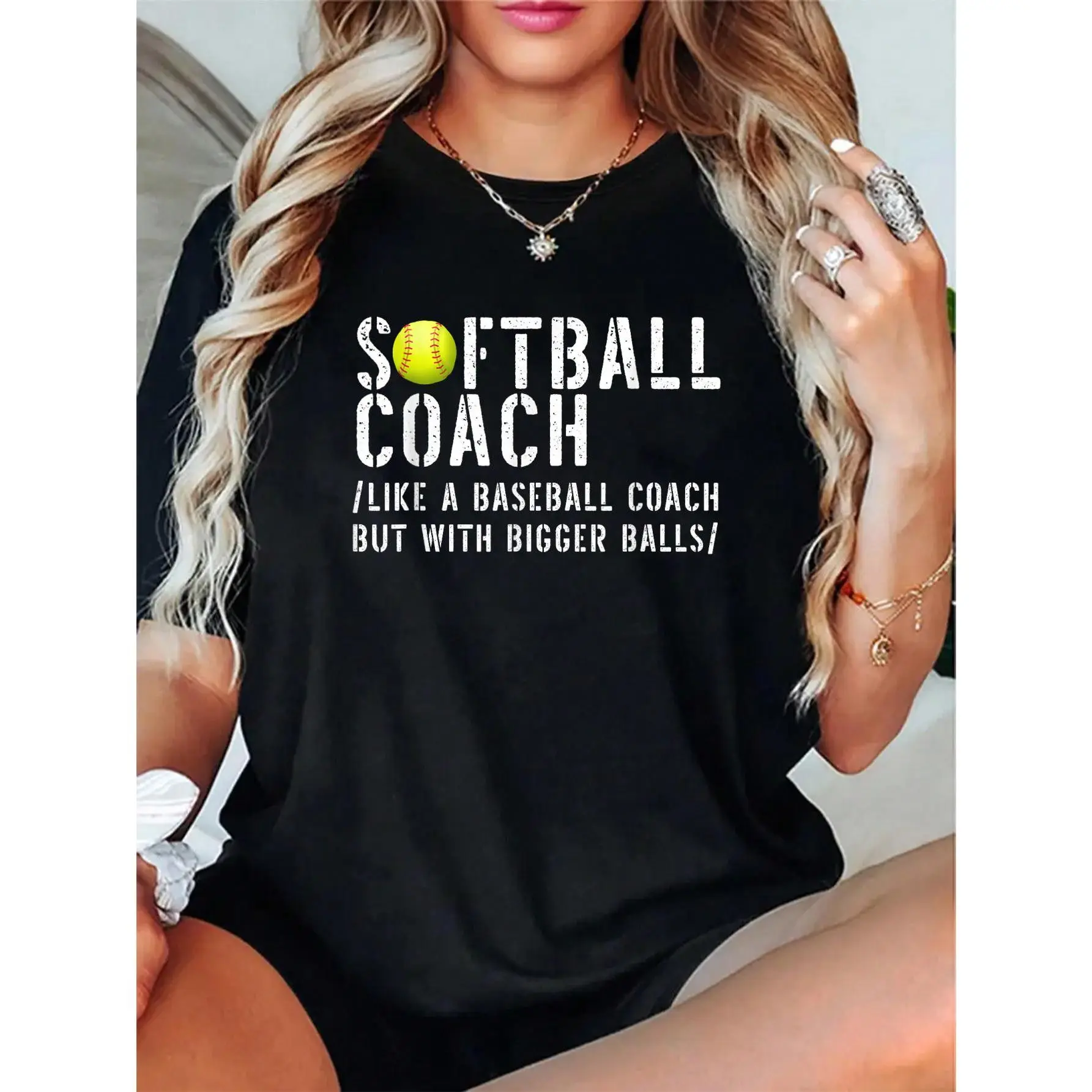 Unisex 100% Cotton Softball Shirts — Dad Shirts for Men, Softball Coach T-Shirt — “Keep Smiling, Positive Energy” Tee — Soft Touch, Everyday Wear