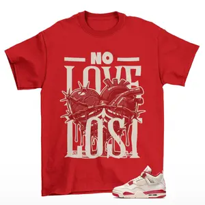 Loveless Sneaker Shirt Red to Match Jordan 4 Valentine's Day