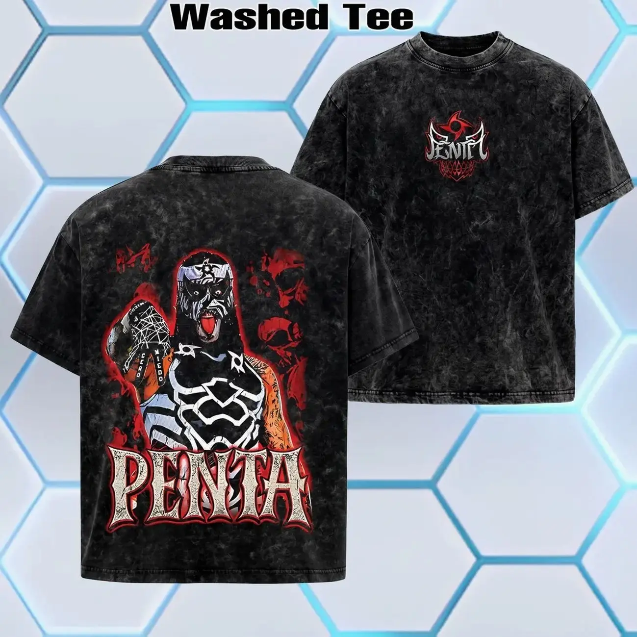 WWE 2026 - Retro Vintage Limited Edition Penta El Zero Miedo - WWE Washed Tee - Unisex T-shirt - Hoodie Clothes Cotton Menswear Unisex Top Soft Apparel Streetwear Summer Outfits Gift For Women And Men, WWE Merch 383