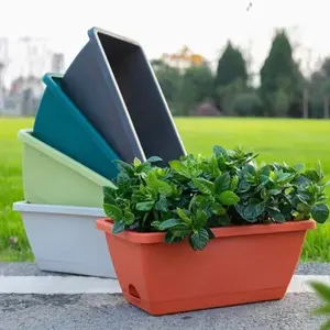 5pcs New Larger Garden Planters, Thickened Balcony Flower Pots, Sturdy Plastic Pot, Plastic Vegetable Planting Bowls, Home Gardening Containers, Stackable Vegetable Planters, Outdoor Planters