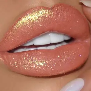 Two-Pack Huasurv Women's Long-Lasting Shimmer Glossy Lipstick, Fine Sparkle, Natural Application, Perfect for Beginners and Parties, Valentine's Gift, Cosmetic