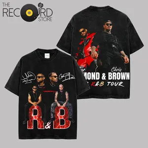 The R&B Tour 2026 - Raymond & Brown GraphicPremium Washed Cotton T-Shirt, R&B Music Duo Graphic Tee, Urban Hip Hop Soul Streetwear Shirt, Concert Tour Merch, Gift for Breezy R&B Fans, Vintage Music Tee