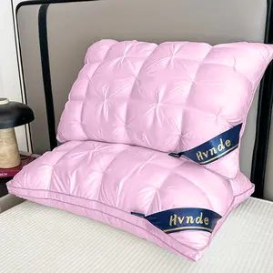 Hotel Collection Bed Pillows Queen Size Set of 2 - Original Down Alternative Pillow for Sleeping - Bedding for Back, Stomach or Side Sleepers（Pink）