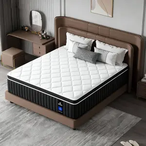 【Christmas】SIMARTH Hybrid Mattress 10/12/14 Inch in Twin, Full, Queen, King – Medium Firm Memory Foam + Pocket Coil Support, Pressure Relief Bed in a Box for Cozy Home Rooms