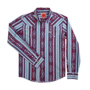 The Wyatt Pearl Snap Long Sleeve Serape Shirt