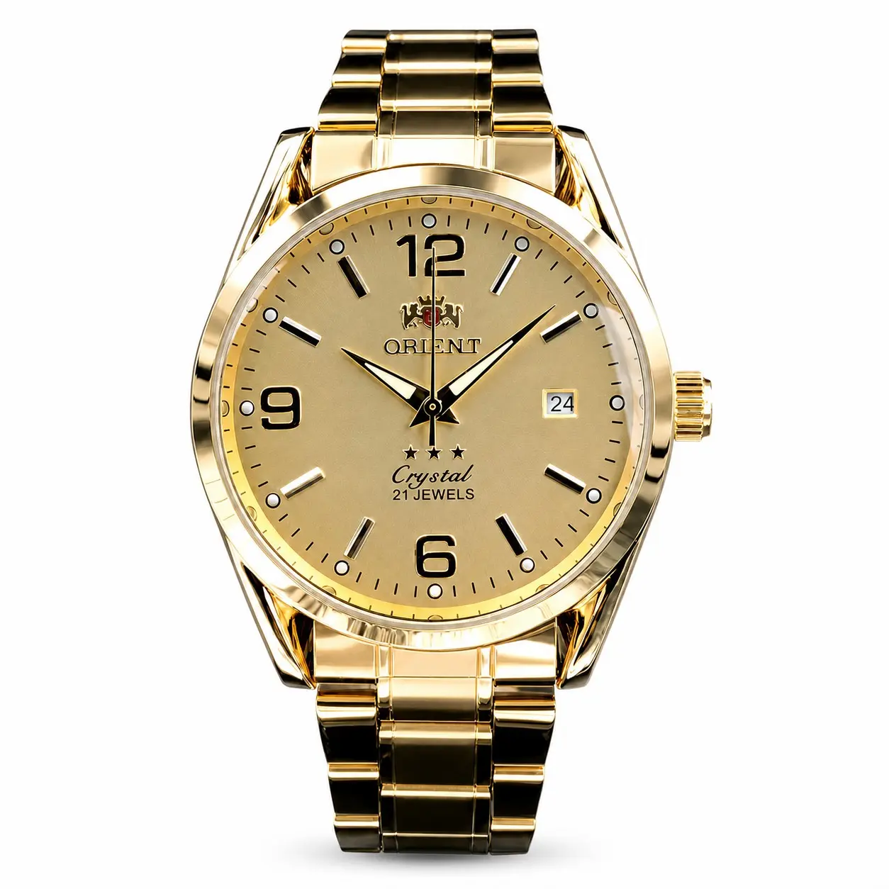 VanstyleCasa AAA Grade Men's Luxury Multifunctional Full Steel Automatic Mechanical Watch with Sapphire Crystal - Gold-Accented, Luxury-Inspired, Precision, Sapphire Mechanical Watches for Casual Wear, Gold-Accented Mechanical Watches relojes para hombres
