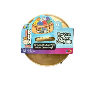 Rainbow Mystery Squishy Bun Series 3 Stress Relief Toy - Super Rare Glitter Dumpling - Bamboo Steamer Style Packaging - Viral Sensation -rms