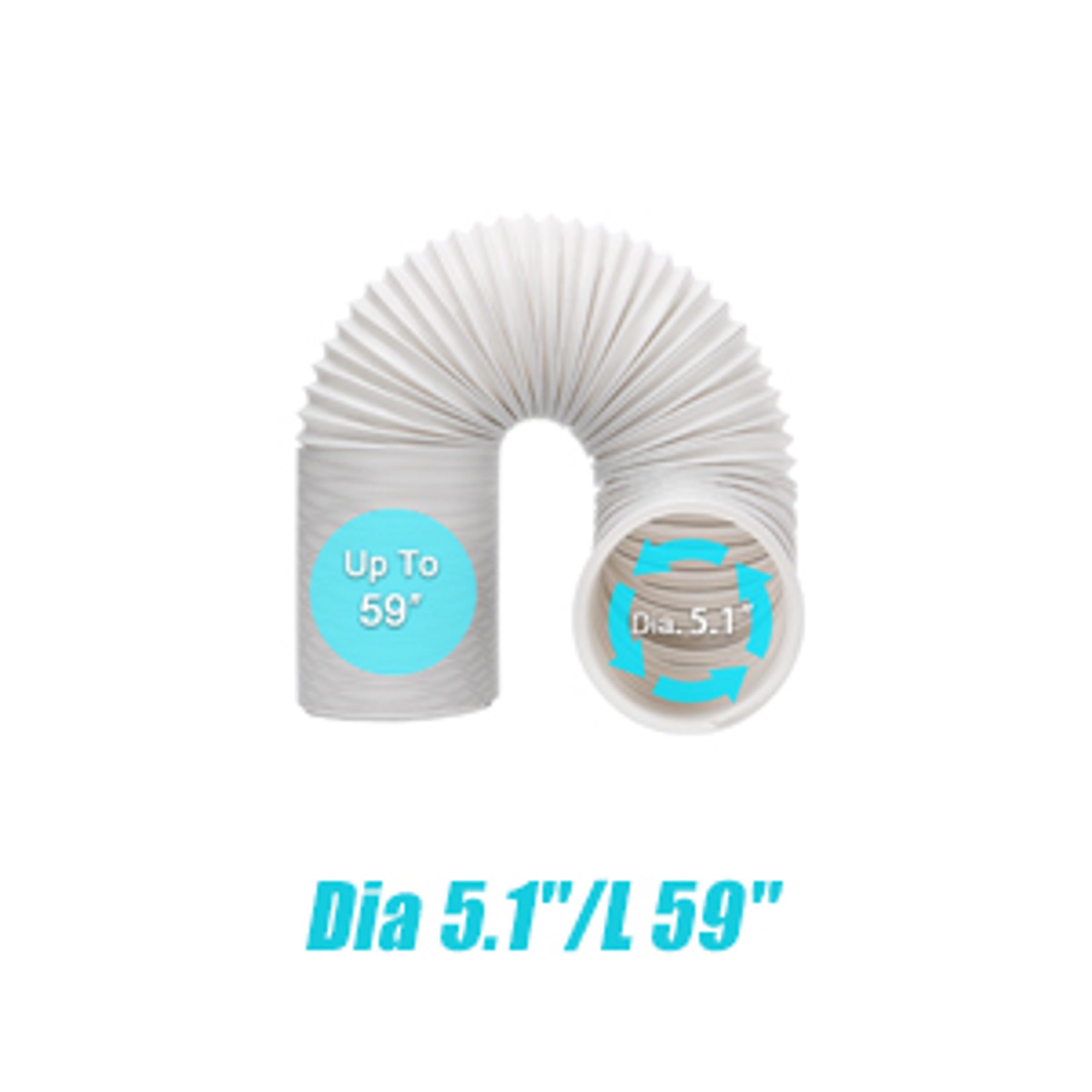 Portable Air Conditioner Hose, Portable Exhaust Vent Hose with 5.9 Inch Diameter, Universal Replacement AC Vent Hose Length up to 78.7"Gift.