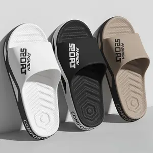 Adult Slides Worn Externally Trendy Slippers Bathroom Non-slip Indoor Home Sandals Men Women Couple Shoes Flip Flops Summer Lightweight Flipflop Thick