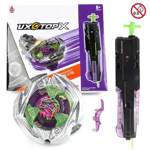 Bey X Starter UX-09 SAMURAISABER with Ripcord Launcher Gyroscope Metal Spinning Top Boys Play Toys Gyro Children Gift Set
