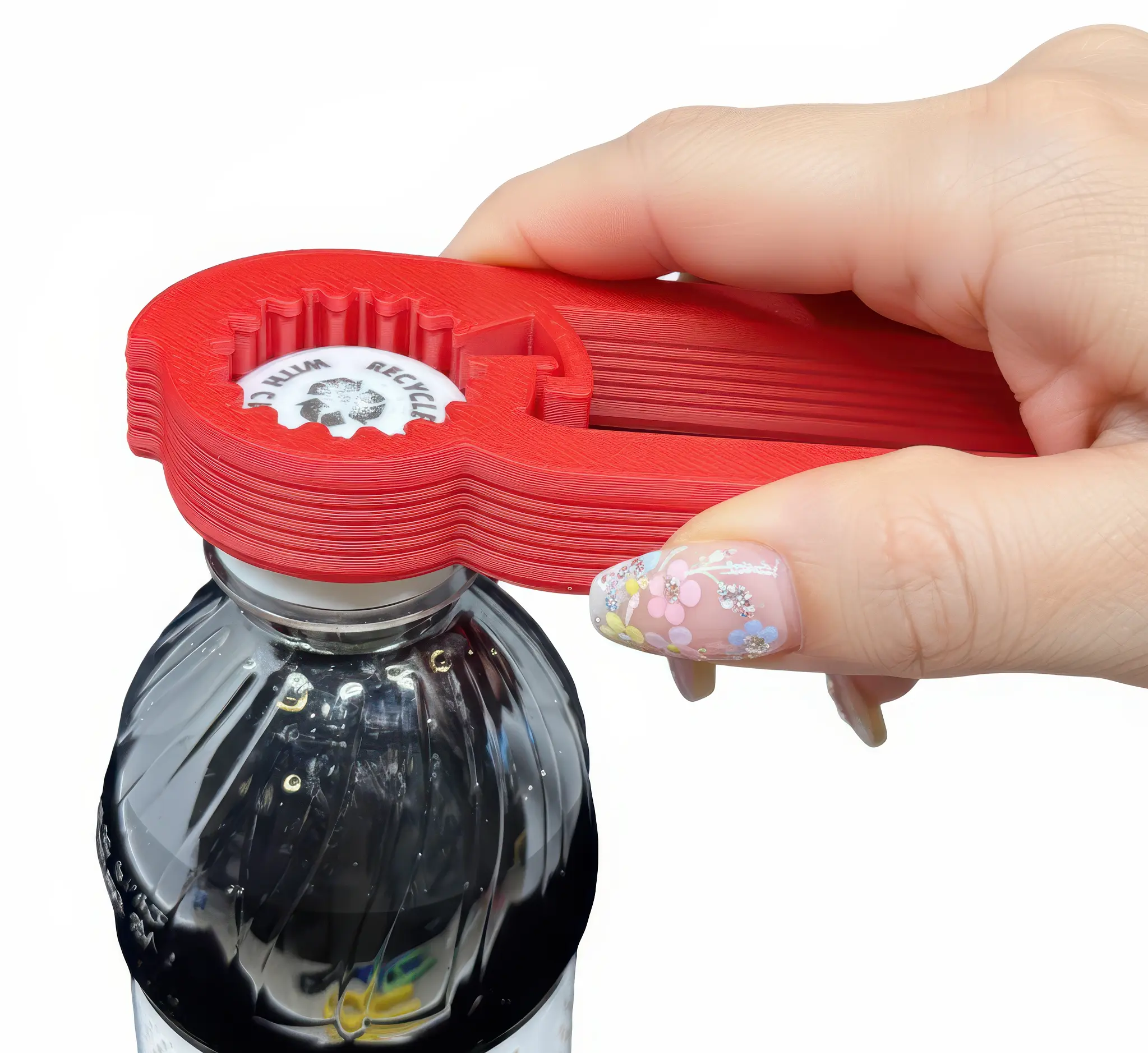 Intulon Water Bottle Opener for Seniors Ergonomic Design Weak Hands Arthritis Friendly Twist Cap Remover Kitchen Gadget V5 Handy Lightweight Utensil - Various Sizes