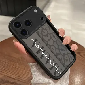 Trendy MAMA Leopard Pattern Tpu Phone Case, Suitable for Iphone 17, 16, 15, 14 Pro Max 13, 12, 11 Air Xr Xs Plus E, Shockproof and Drop Resistant, Sturdy and Durable Silicone Protective Case, Smartphone Protective Case