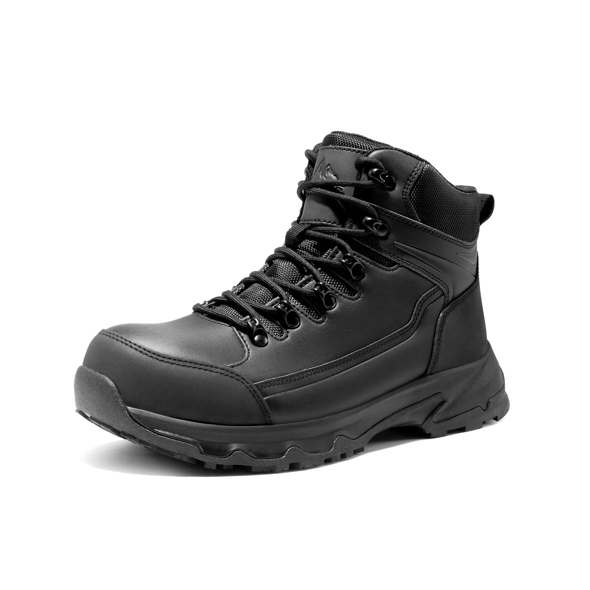 NORTIV 8 Men's Steel Toe Workboots Footwear, Waterproof Safety Shoes with Lace-Up Microfiber, Rubber-EVA Sole, Mesh Accents, Puncture & Slip-Resistant, Laces, Steel Toe Cap, Microfiber Up, Cloth, Md, Textured Pattern Outsole, Work & Safety Footwear, Ankle