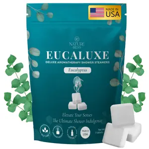 Nature Bliss Deluxe Aromatherapy Shower Steamers - Eucalyptus, Lavender, Peppermint/Eucalyptus - Self Care Home Spa Relaxing Essentials