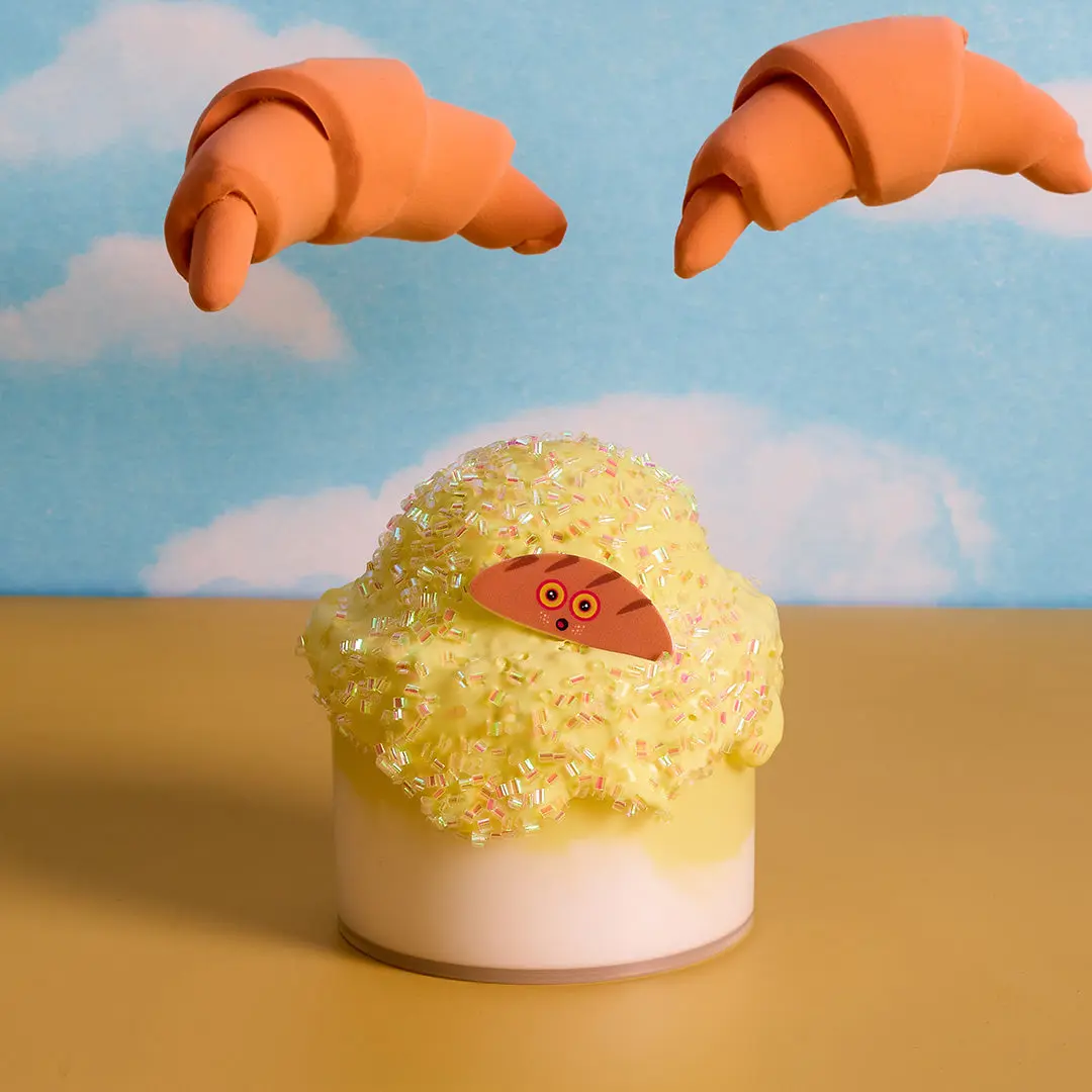 Sloomoo - French Brekkie Slime Squishy Dumplings Pink Soft Squishy