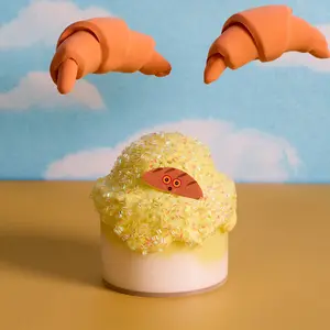 Sloomoo - French Brekkie Slime Squishy Dumplings Pink Soft Squishy