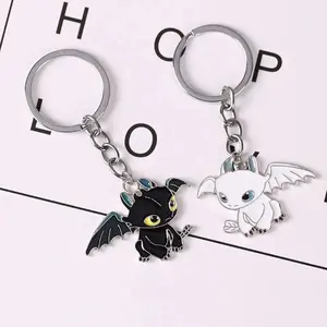 CartoonDragonsKeychainsCouplesKawaiiToothlessCarKeyRingBagsPendantDecorationClassicToysBestFriendGiftHotSalesGiftGift