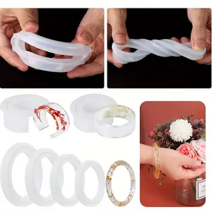 6pcs Silicone Mold Set | DIY Jewelry Making, Round & Wide Bracelet Designs, Epoxy Resin Casting Tool mould, 56mm & 62mm Sizes