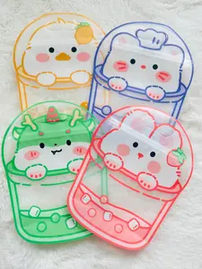 Party Ziplock Bag Set - Assorted Designs in Green, Blue, and Pink with Cute Character Graphics - Gifts