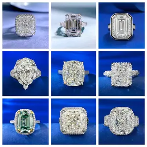 Clearance Sale Short-in-Size Silver Rings Huge Stone 8A Cubic Zirconia Ring fashion jewelry accessory woman girl promise ring-499