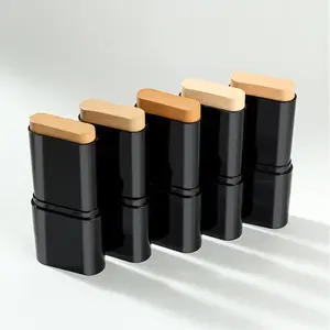 Dual-Ended Concealer Foundation Stick with Built-in Brushes Complimentary Puff 24H Long-Lasting Waterproof Sweatproof One-Swipe Even Flawless Base Clear Radiant Skin Foundation Stick