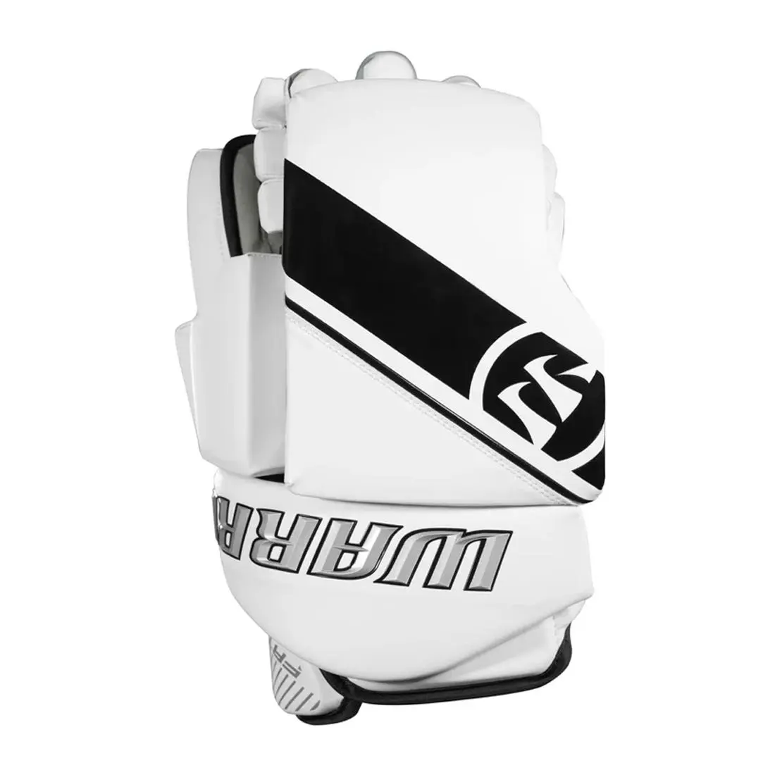 Warrior Fatboy Box Lacrosse Goalie Gloves - White, SM, MD Sizes, For 131-180lbs & 181+lbs Players, Large - 131-180Lbs, Goalie Fit, Goalkeeping