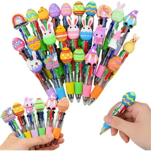 Oneshow 25\30\50 Pack Holiday Theme Pens, 4 in 1 Multicolor Ballpoint Pens with Santa & Snowman Designs, Fun Mini Bulk Pens for School, Office & Home Writing Supplies