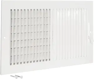 Two-Way Wall/Ceiling Air Vent Register Cover – 12" x 6" (White)