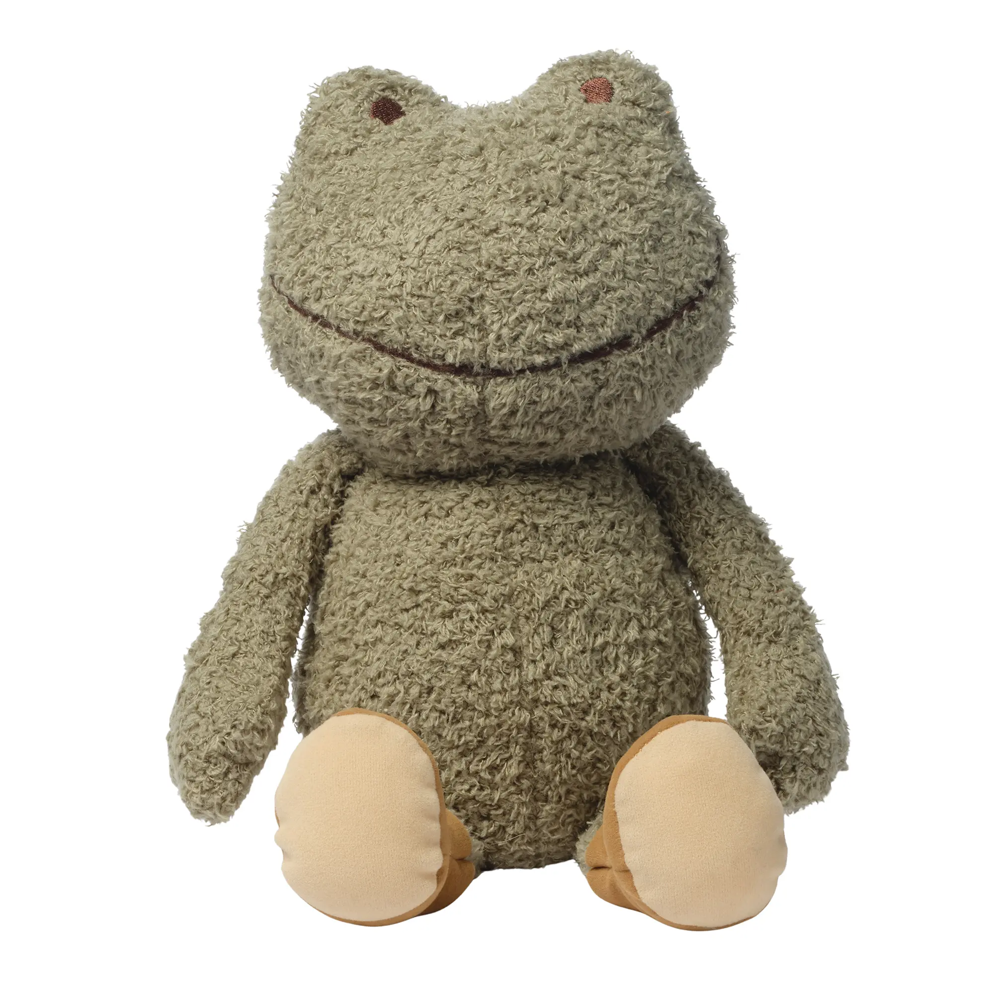 Lambs & Ivy Froggy Plush Soft Green Boucle Frog Stuffed Animal Toy