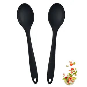 2 Pcs Small Silicone Spoons Mixing Spoons for cooking,Heat Resistant for Kitchen Cooking Baking Stirring Mixing Tools