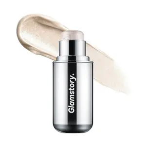 Glamstory Poptide Halo Highlighter Stick - Long-Lasting Radiance, 3D Shimmer, Nourishing, Vegan, Cruelty-Free Cosmetic Makeup Products with Mirror, Brightening for Glassy Lips, All-Occasion Mother's Day Gift
