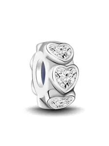 1Pc New Design Love white Diamond Spacer Beaded Charm DIY Jewelry Making Kit Suitable for Bracelet Creative Craft Material Holiday Gift Pendant Women Birthday Gift Daily Wear Accessories