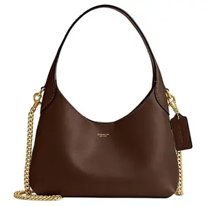 COACH Brooklyn 23 Leather Crossbody Shoulder Bag with Logo Magnetic Closure in Maple for Women